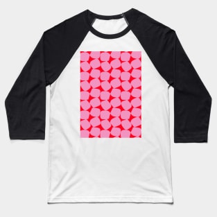 Bold Geometric Pattern 2 in Pink and Red Baseball T-Shirt